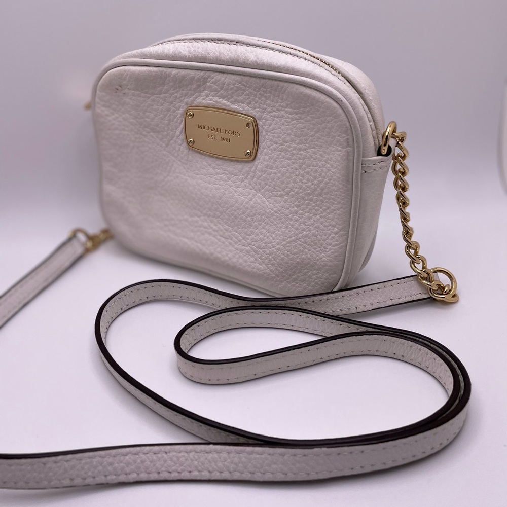 Michael Kors | Hamilton Vanilla Leather Small Crossbody Purse - 35T1GHMC1L